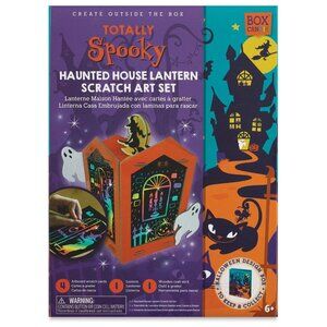 Box CanDIY Totally Spooky Haunted House Lantern Scratch Art Set
